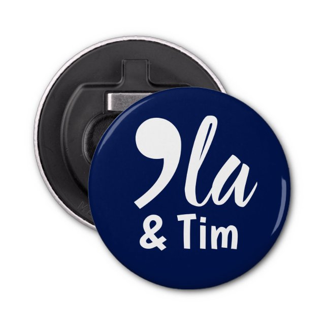 Abrebotellas Comma Kamala y Tim 2024 (Anverso)