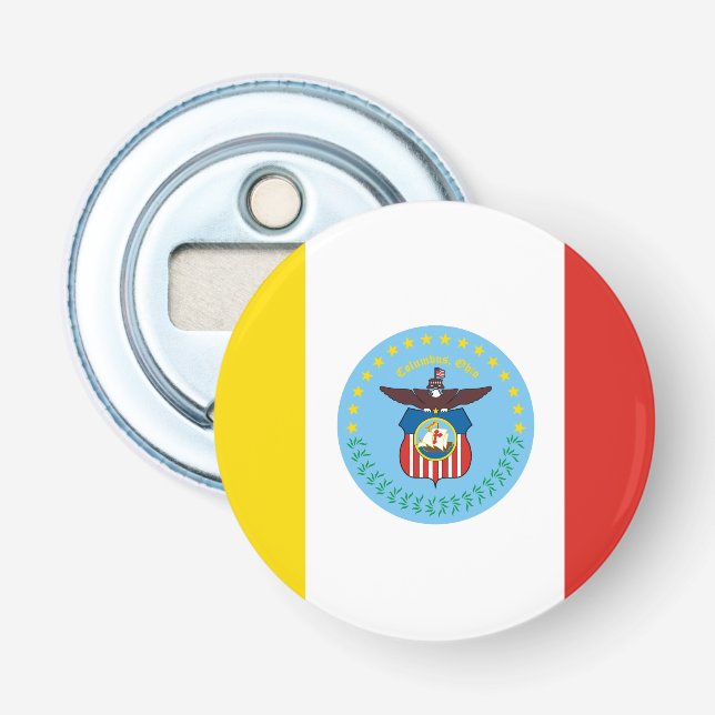 Abrebotellas con bandera de Columbus, Ohio (Anverso)