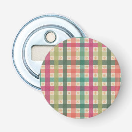 Abrebotellas con estampado de flores gingham y geo