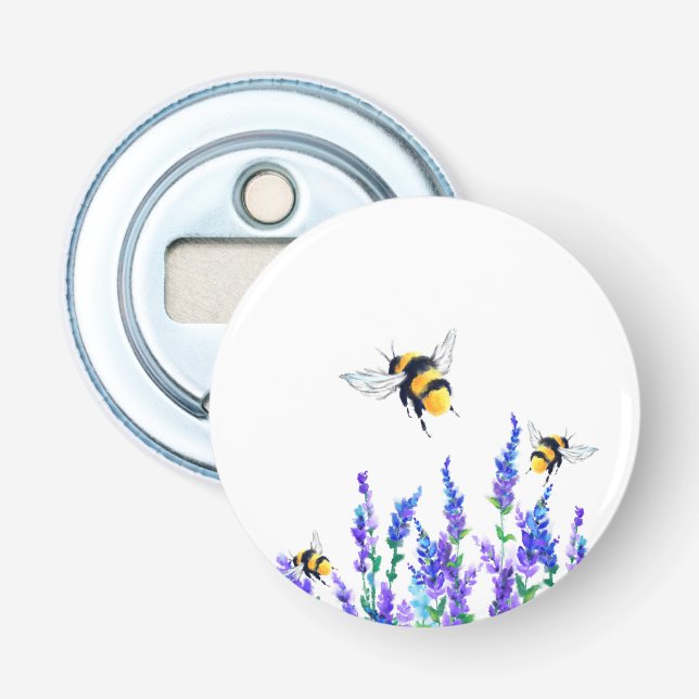 Abrebotellas con Flores y Abejas (Anverso)
