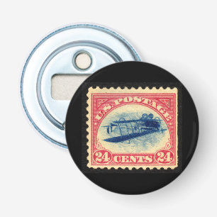 Abrebotellas con insignia de sello Inverted Jenny 