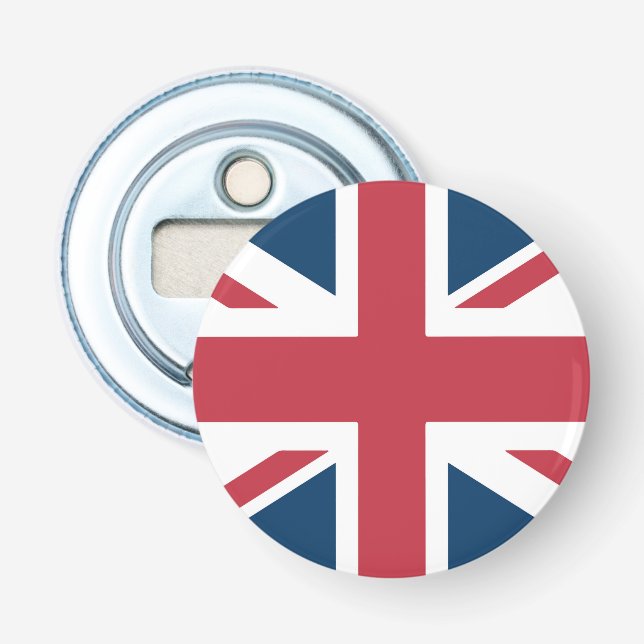 Abrebotellas con la bandera británica Union Jack (Anverso)