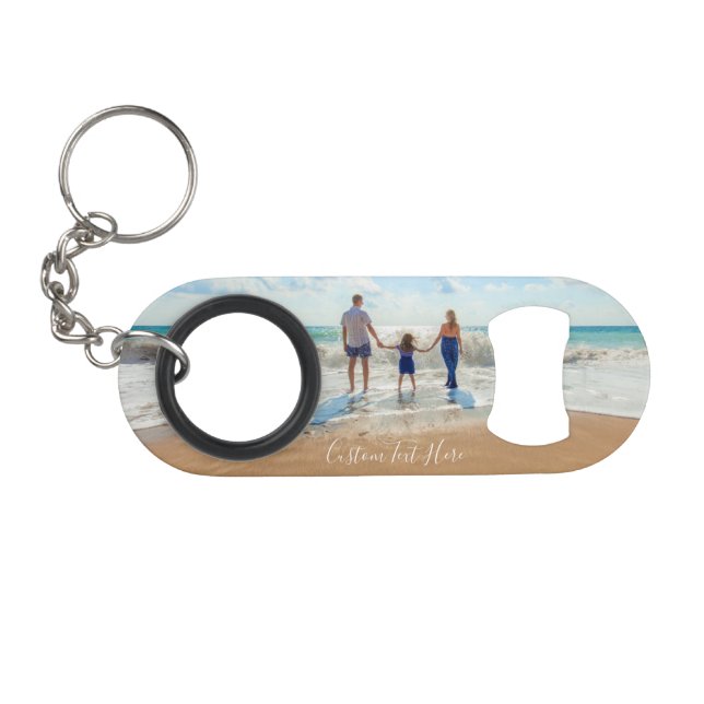 Abrebotellas con llavero de foto personalizada con (Anverso (Horizontal)
)