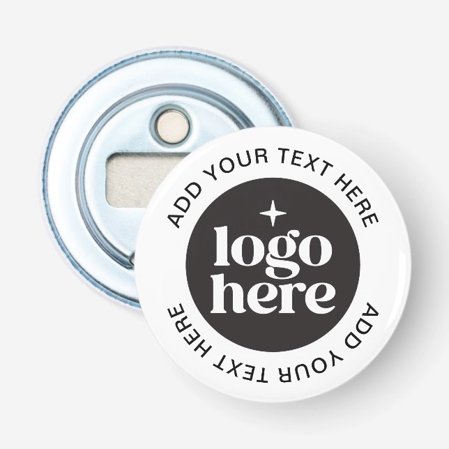 Abrebotellas con logotipo empresarial de texto sim (Anverso)