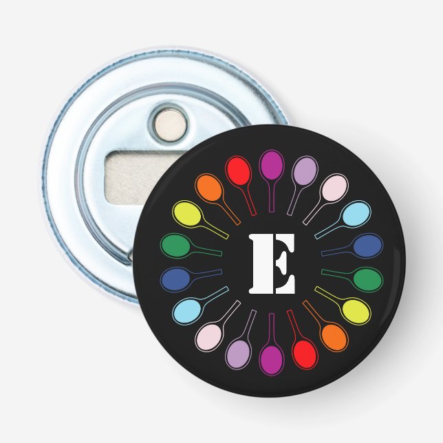 Abrebotellas Con raquetas de tenis en monograma personalizado (Anverso)