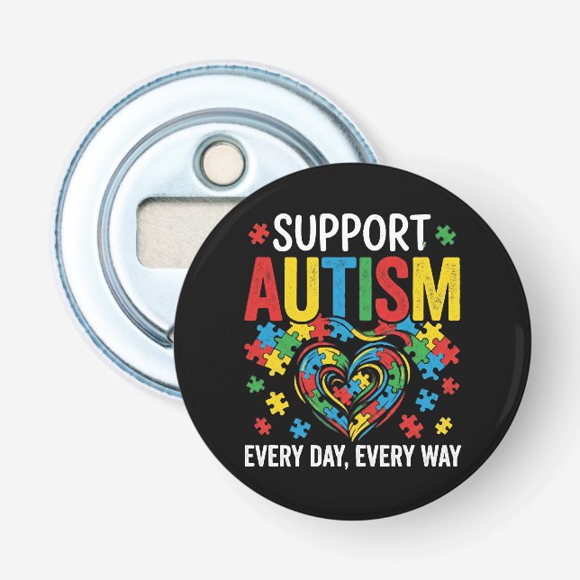 Abrebotellas Concienciación sobre el autismo (Anverso)