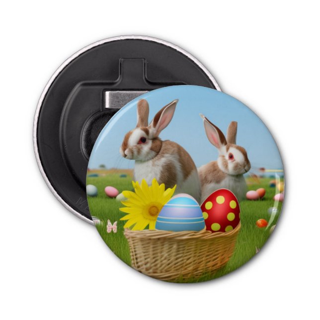 Abrebotellas Conejo de Pascua para un ánimo positivo (Anverso)