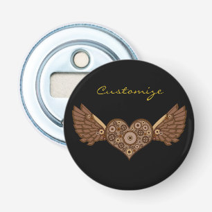 Abrebotellas Corazón alado Steampunk con Gears Thunder_Cove