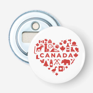 Abrebotellas Corazón de Collage de Canadá