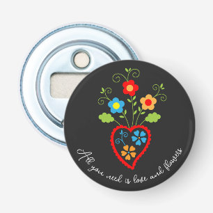 Abrebotellas Corazón de floración de los portugueses populares