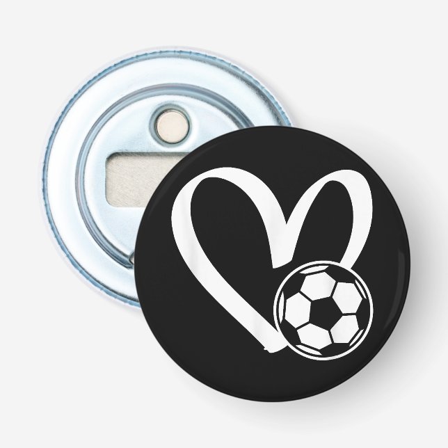 Abrebotellas Corazón del balón de fútbol (Anverso)