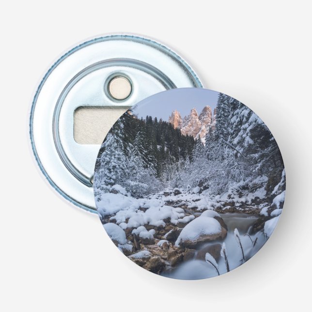 Abrebotellas Cordillera Geisler cubierta de nieve (Anverso)