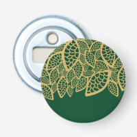 Cordón de oro de la hoja en fondo verde