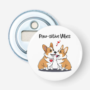 Abrebotellas Corgis Vibes enamorados