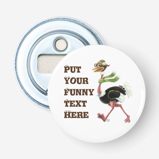 Abrebotellas Corredor de avestruz del desierto (Anverso)