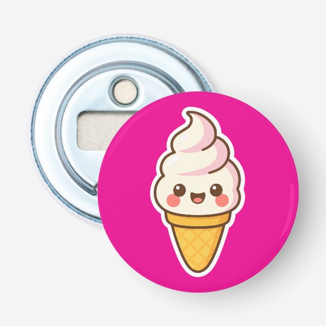 Abrebotellas Crema de hielo de Kawaii dulce (Anverso)