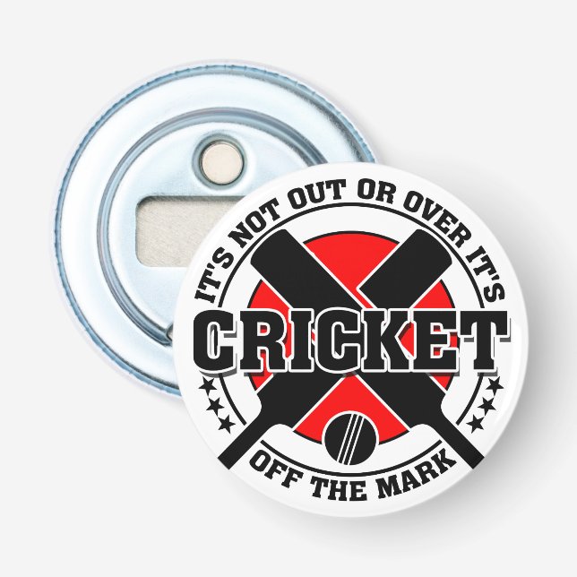 Abrebotellas Cricketers Fuera de Juego Cricket (Anverso)
