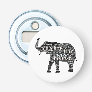 Abrebotellas Cualidades de una nube de palabras de elefante
