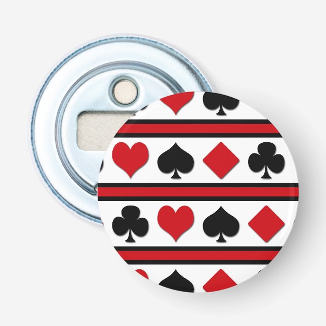 Abrebotellas Cuatro trajes de cartas (Anverso)