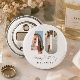 Abrebotellas Cumpleaños 40 personalizado con foto 
