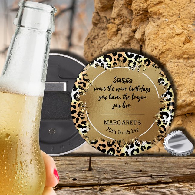 Abrebotellas Cumpleaños de impresión de animales leopardos (Subido por el creador)