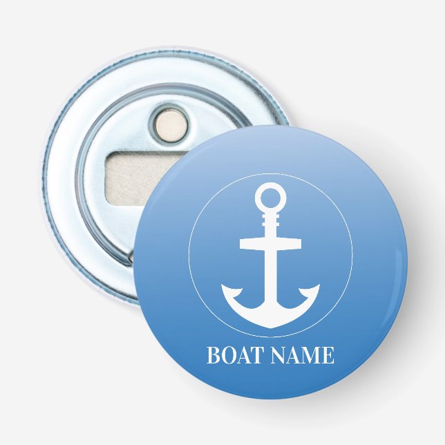 Abrebotellas Custom Boat Name Bottle Openers Nautical Bar Gift (Anverso)