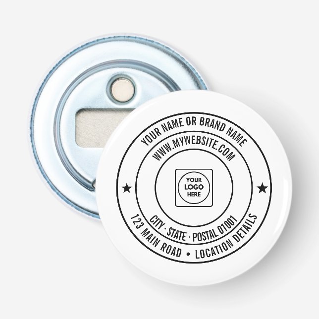 Abrebotellas Custom Text Logo Name Address Website Design (Anverso)