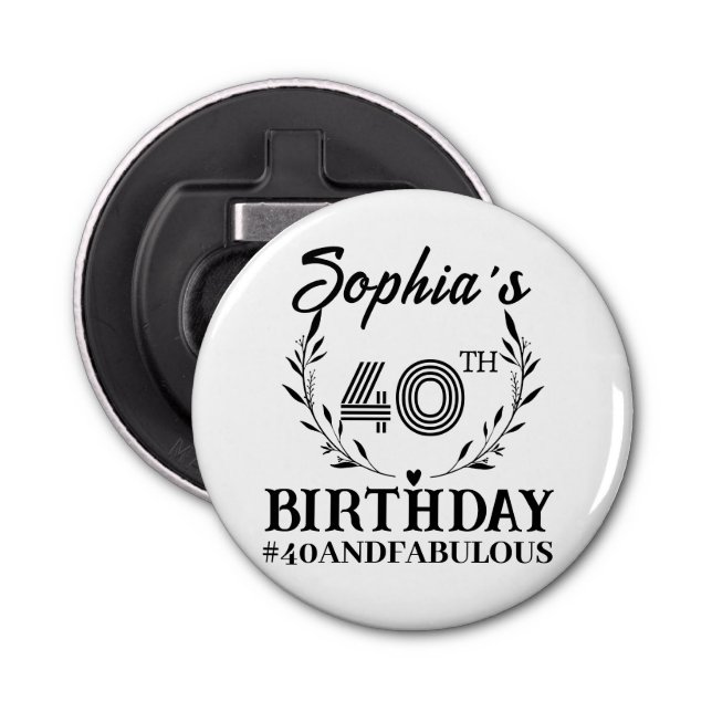Abrebotellas Cute 400th Birthday Celebration Name Black Text (Anverso)