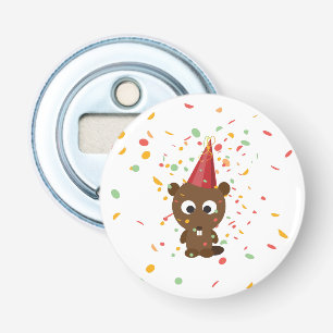 Abrebotellas Cute Confetti Fiesta Beaver