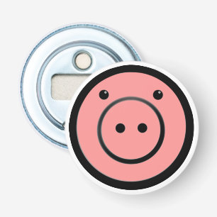 Abrebotellas Cute Kawaii Pink Piggy Vector de Cerdo