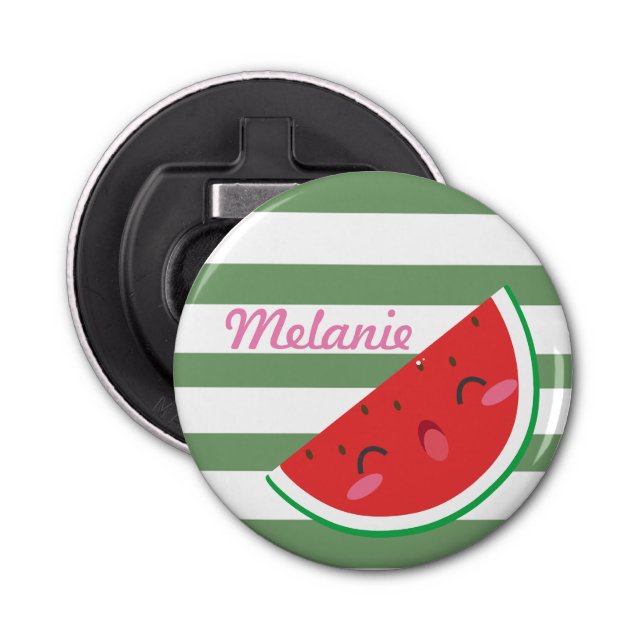 Abrebotellas Cute Kawaii Watermelon personalizado (Anverso)