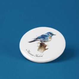 Abrebotellas Cute Little Mountain Bluebird Watercolor, personal