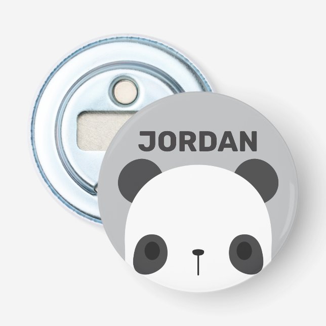 Abrebotellas Cute Little Panda Bear with Personalized Name (Anverso)