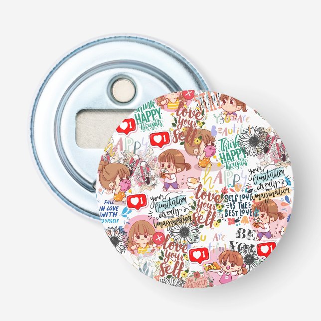 Abrebotellas Cute Motivational – Positive Quote Kawaii  (Anverso)