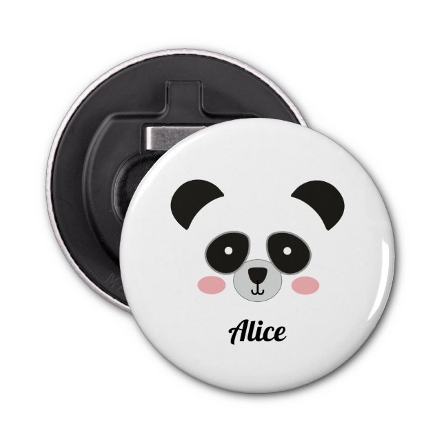 Abrebotellas Cute Panda Face Personalizado - Nombre personaliza (Anverso)
