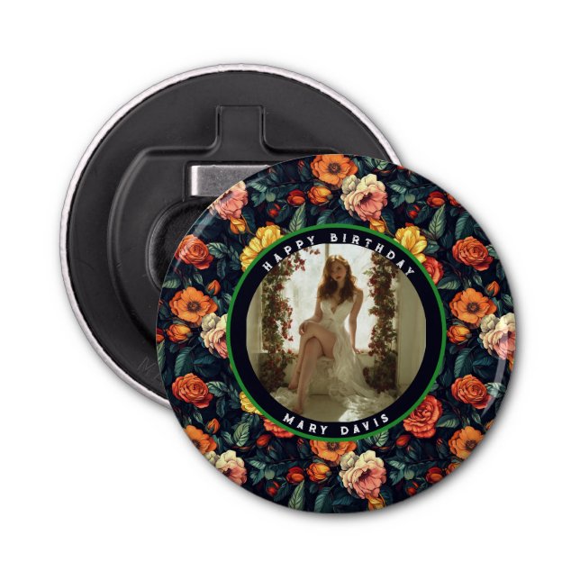 Abrebotellas Cute Rose Flower Spring Birthday (Anverso)