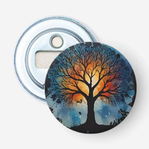 Abrebotellas Cute Tree of Life Watercolor