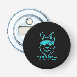Abrebotellas Cyber Guardian Neon Dog - Gamer & Techie Bottle Op