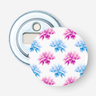 Abrebotellas Dahlia rosa, Dahla azul, patrón floral, flores