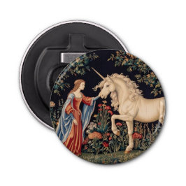 Abrebotellas Dame à la Licorne dans un Jardin