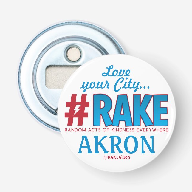 Abrebotellas de Akron del #RAKE (Anverso)