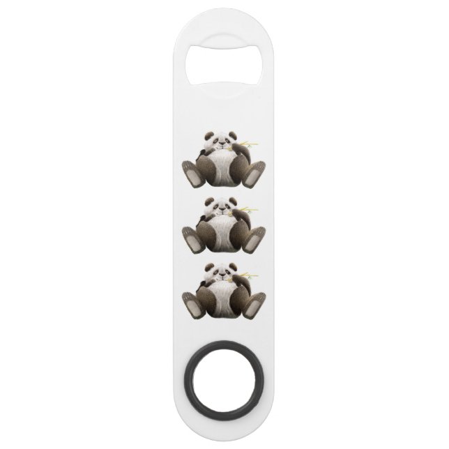 Abrebotellas De Bar 3 pandas perezosas (Anverso)