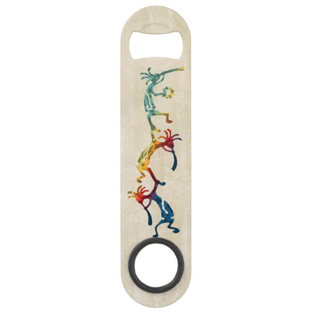 Abrebotellas De Bar Acróbatas del músico KOKOPELLI + tus ideas (Anverso)