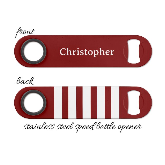 Abrebotellas De Bar Add name white and burgundy (Subido por el creador)