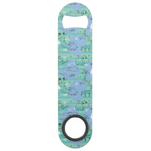 Abrebotellas De Bar Animales lindos que juegan con agua 3