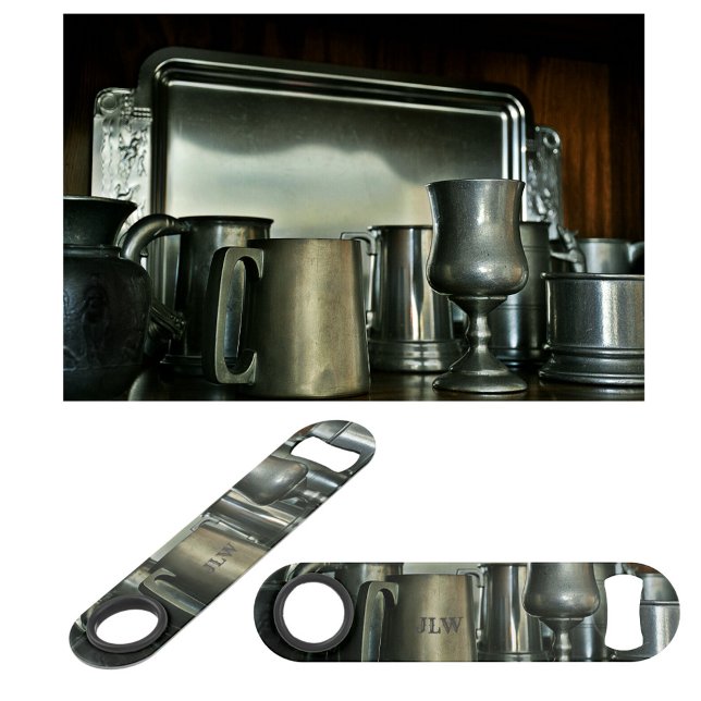 Abrebotellas De Bar Antiguo Stye Pewter Beer Tankard Personalizable In (Subido por el creador)