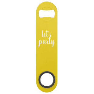 Abrebotellas De Bar Apertura de botellas amarillas: vamos fiesta
