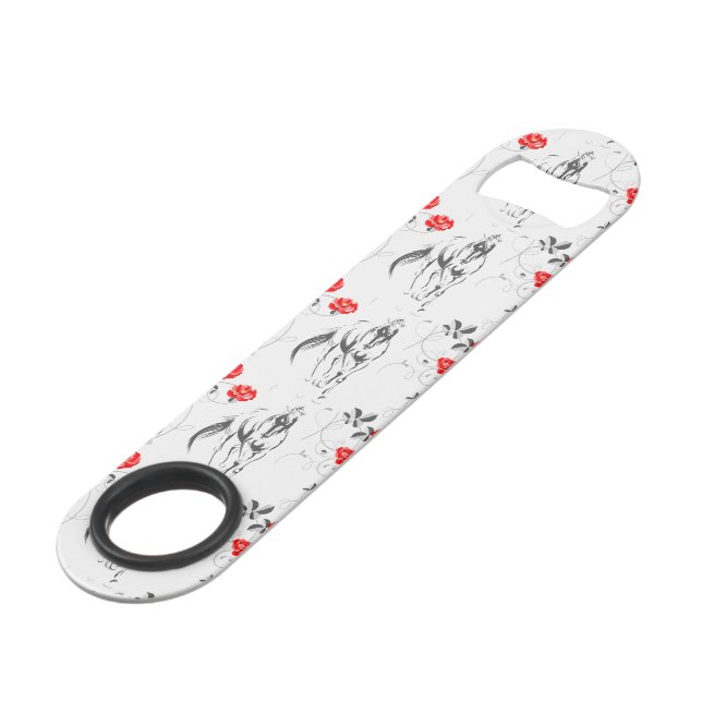 Abrebotellas De Bar Apertura de botellas de caballos barrocas (Ángulo frontal)