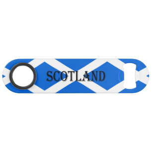 Abrebotellas De Bar Apertura de botellas escocesas con bandera escoces