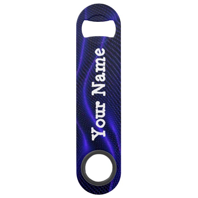 Abrebotellas De Bar Apertura personalizada de botella azul (Anverso)